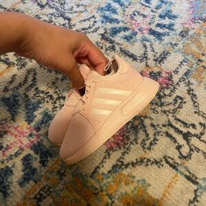 Pink toddler adidas sneakers